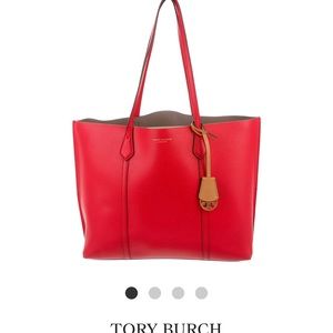 AUTHENTIC TORY BURCH RED TOTE USED ONE TIME ONLY👜
